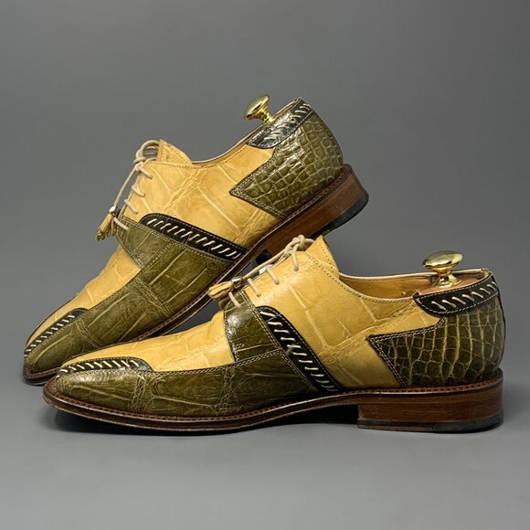 *RARE* DAVID EDEN Exotic Alligator / Decorative Stitch / Bicycle Toe / Men\'s 10 main image 12